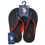 Wholesale - BLK/RED BOYS SANDALS SIZE 10-4 U.S. POLO ASSN. C/P 24, UPC: 662239092197